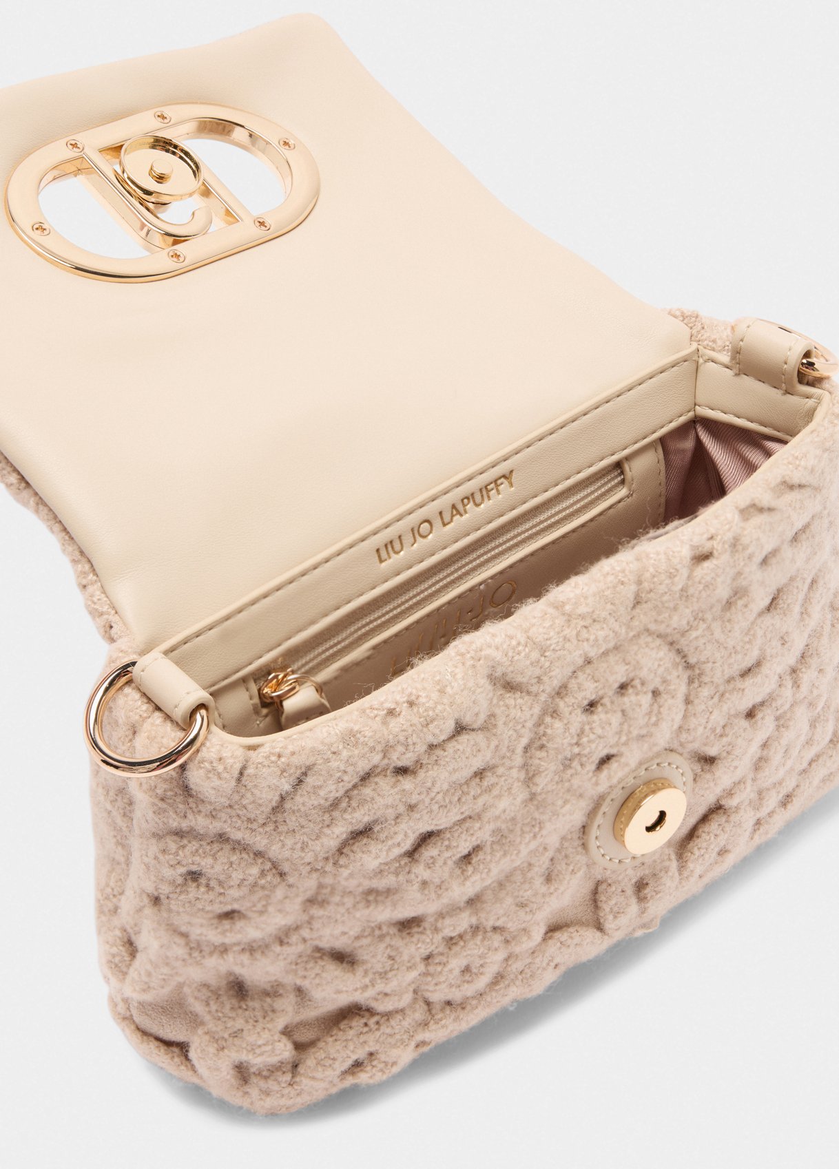 Crossbody LaPuffy em Crochet Bege - LIU JO   2