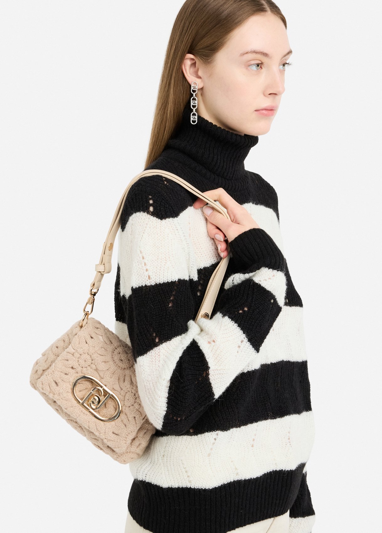 Crossbody LaPuffy em Crochet Bege - LIU JO   6