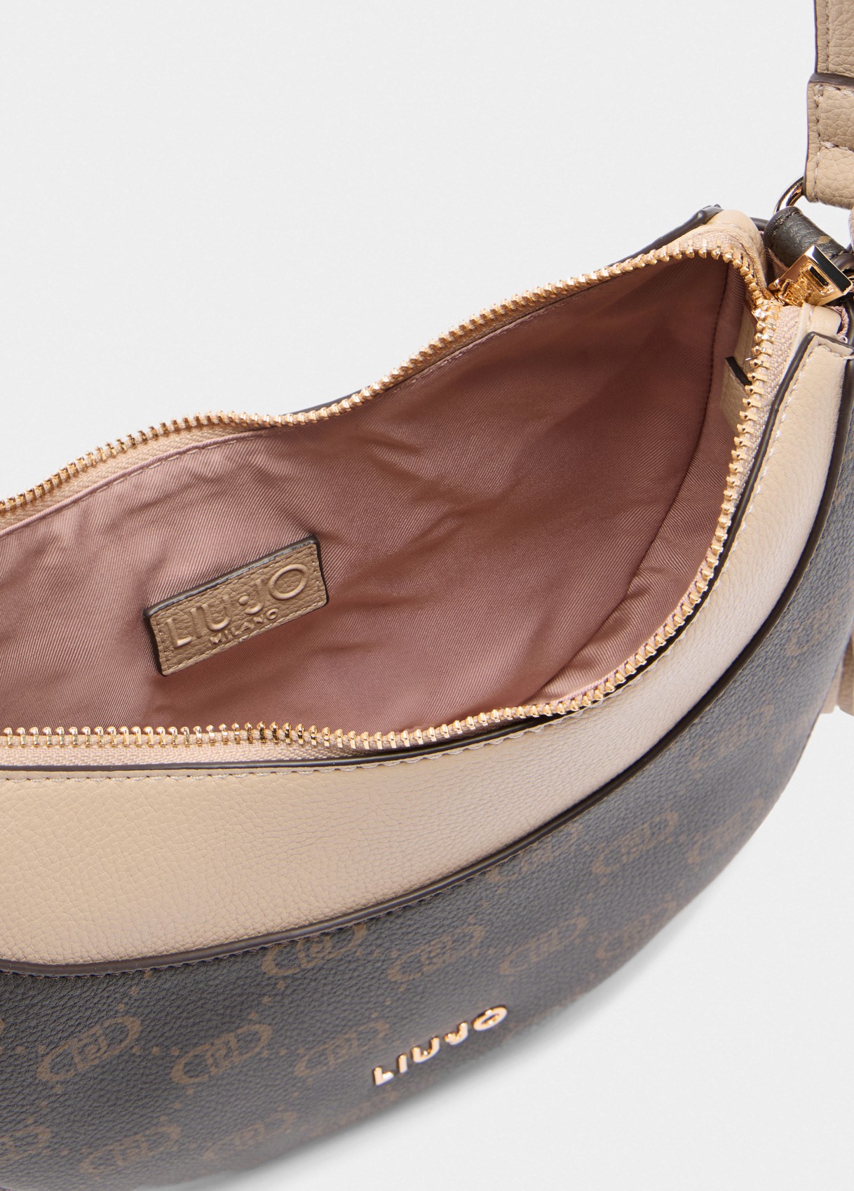 Mala de Ombro/Crossbody em Logo Castanho e Taupe - LIU JO  3