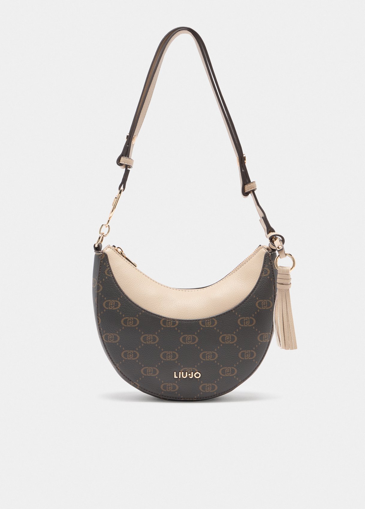 Mala de Ombro/Crossbody em Logo Castanho e Taupe - LIU JO  5