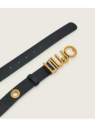 Cinto Preto Com Fivela Dourada -  LIU JO