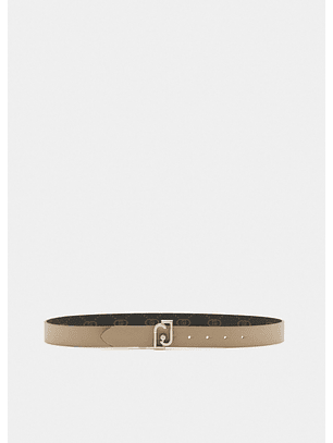 Cinto Reversível Logo e Taupe-  LIU JO 