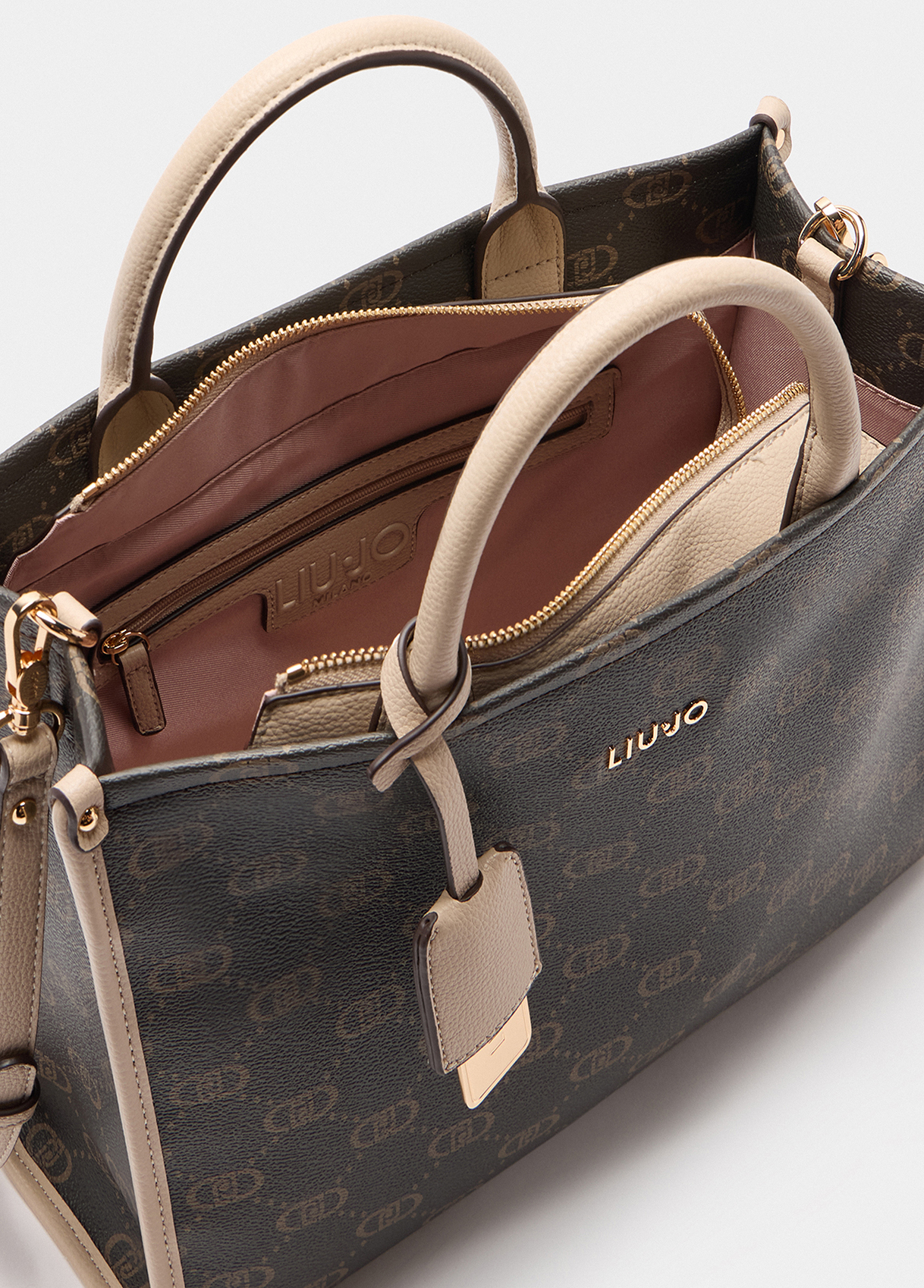 Mala de Mão com Logo e Taupe - LIU JO  4