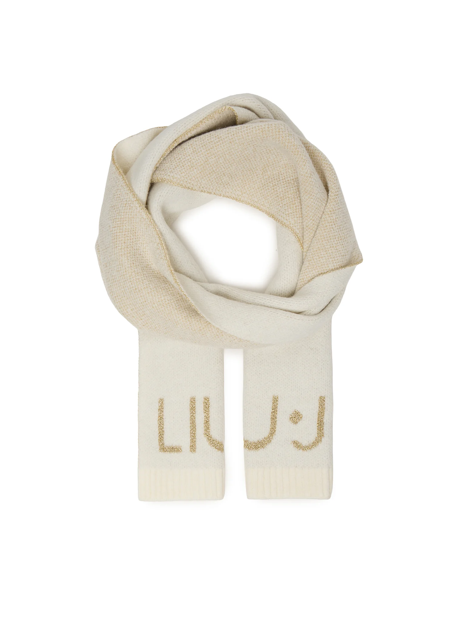 Cachecol Branco com Dourado - LIU JO  1