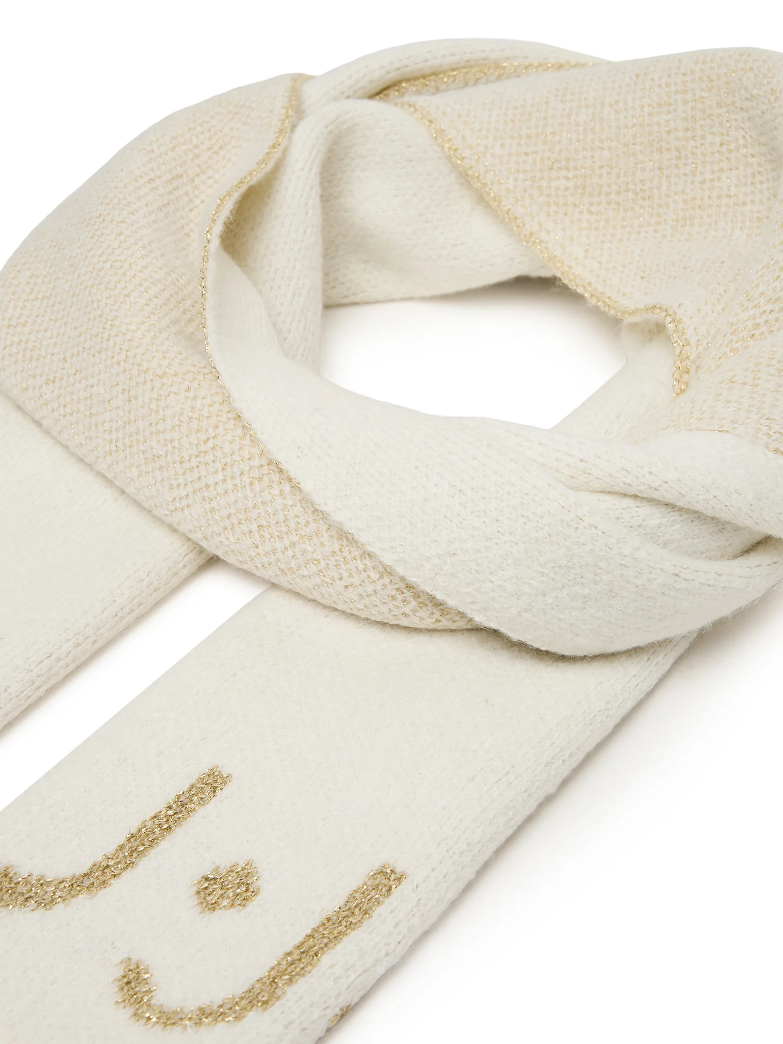 Cachecol Branco com Dourado - LIU JO  2