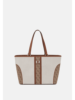 Mala de Ombro KERIMA Logo Bege - Guess