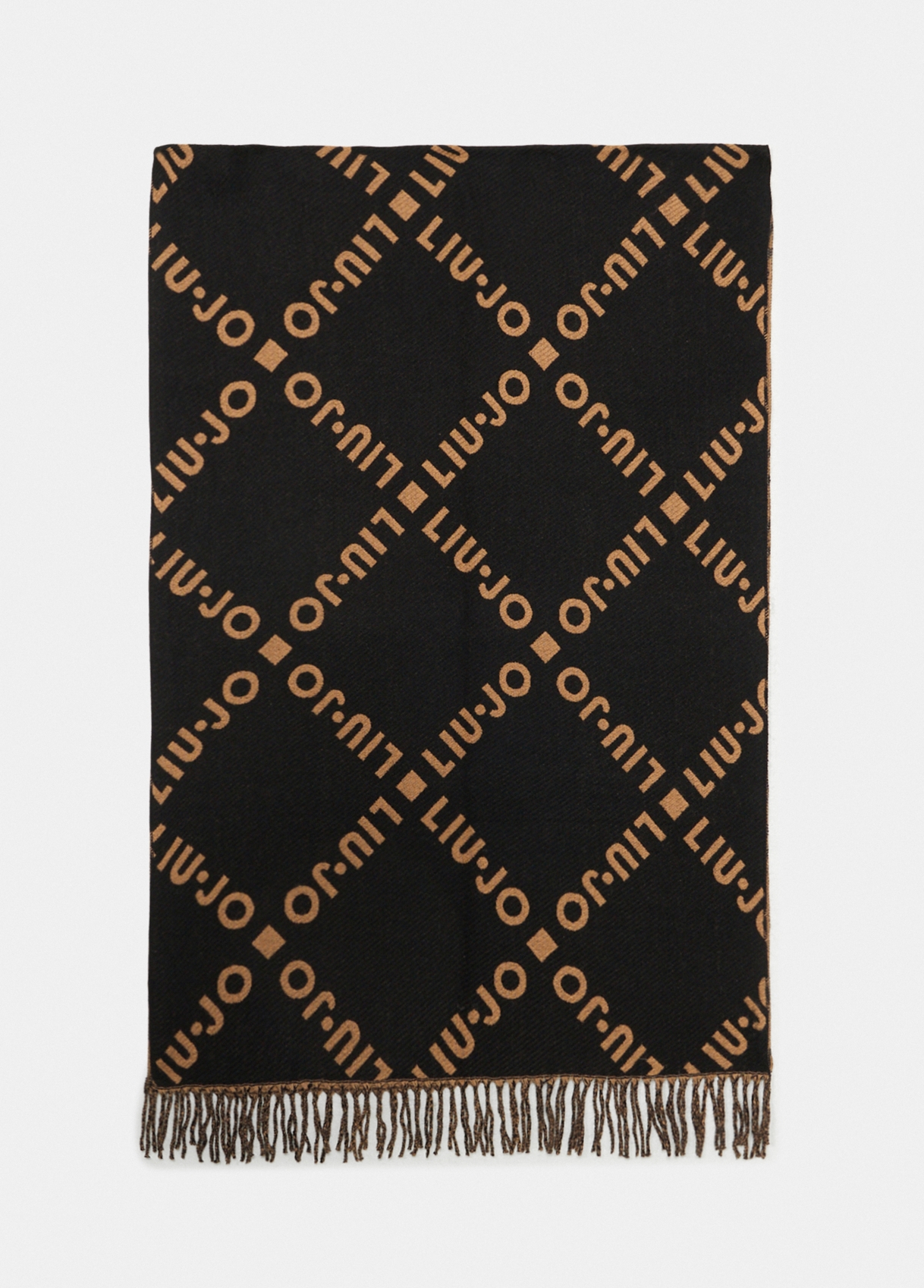Cachecol Preto e Castanho Logo - LIU JO  4