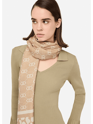 Echarpe Bege com Logo - LIU JO  