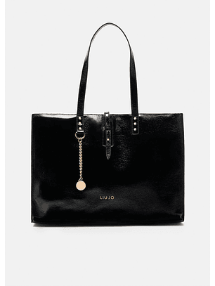 Mala de Ombro em Verniz Preta  - LIU JO  