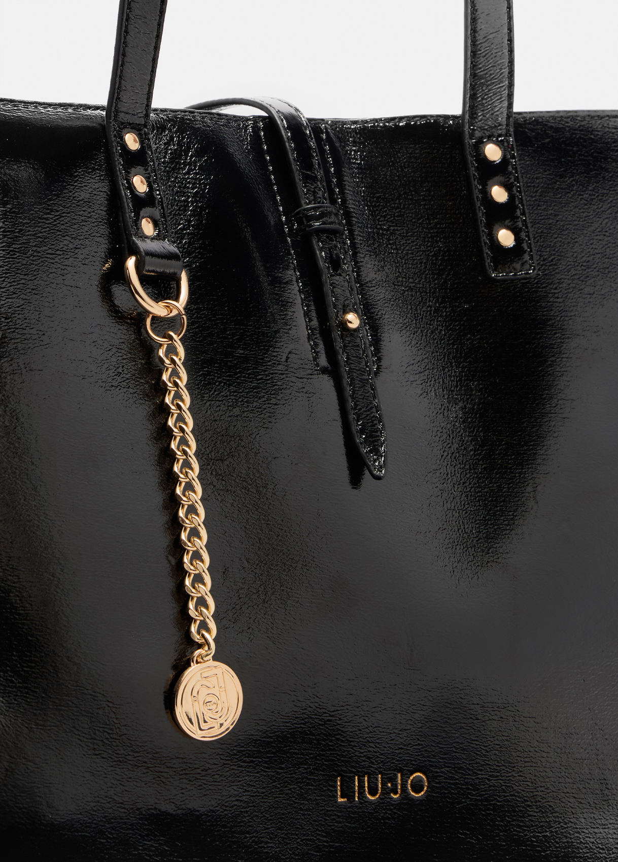 Mala de Ombro em Verniz Preta  - LIU JO   5