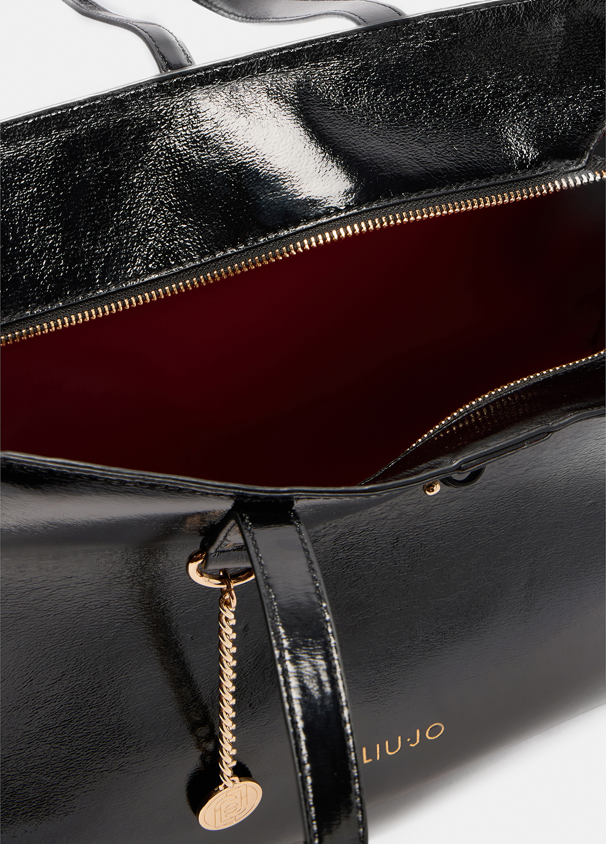 Mala de Ombro em Verniz Preta  - LIU JO   6