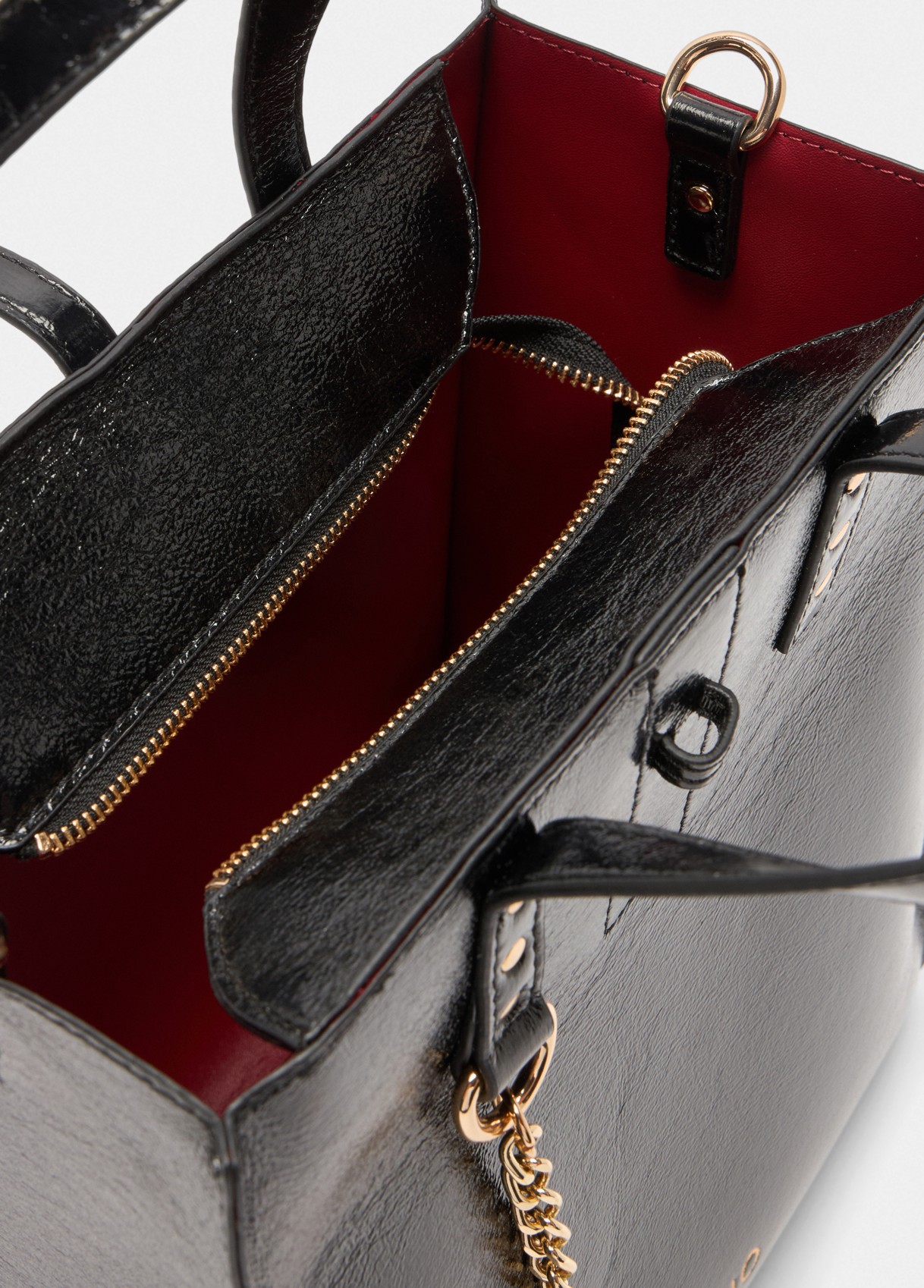 Mala de Mão em Verniz Preta  - LIU JO   5