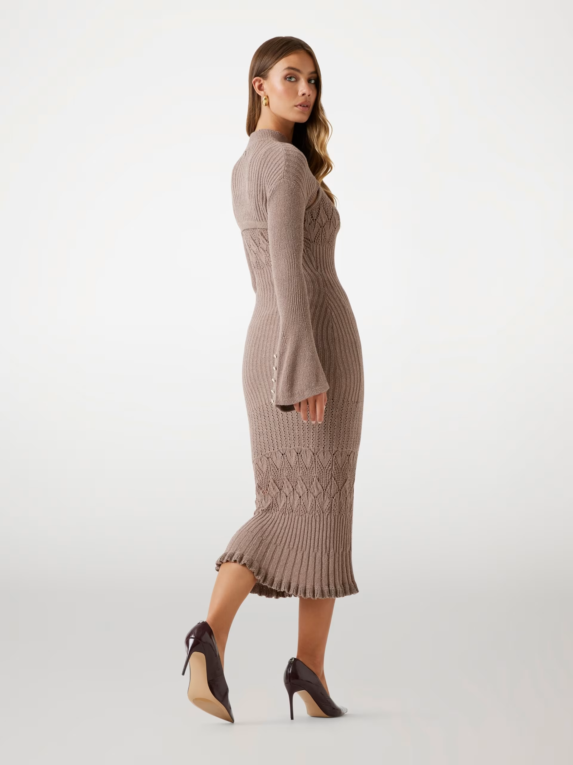 Vestido de Malha Twin-set Taupe - Guess 2