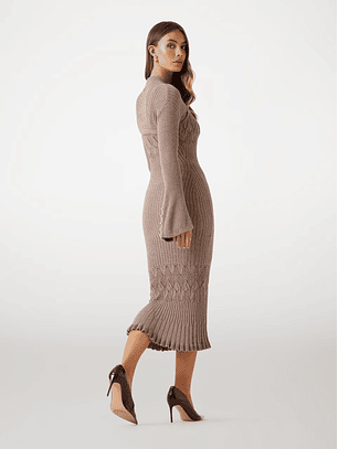 Vestido de Malha Twin-set Taupe - Guess