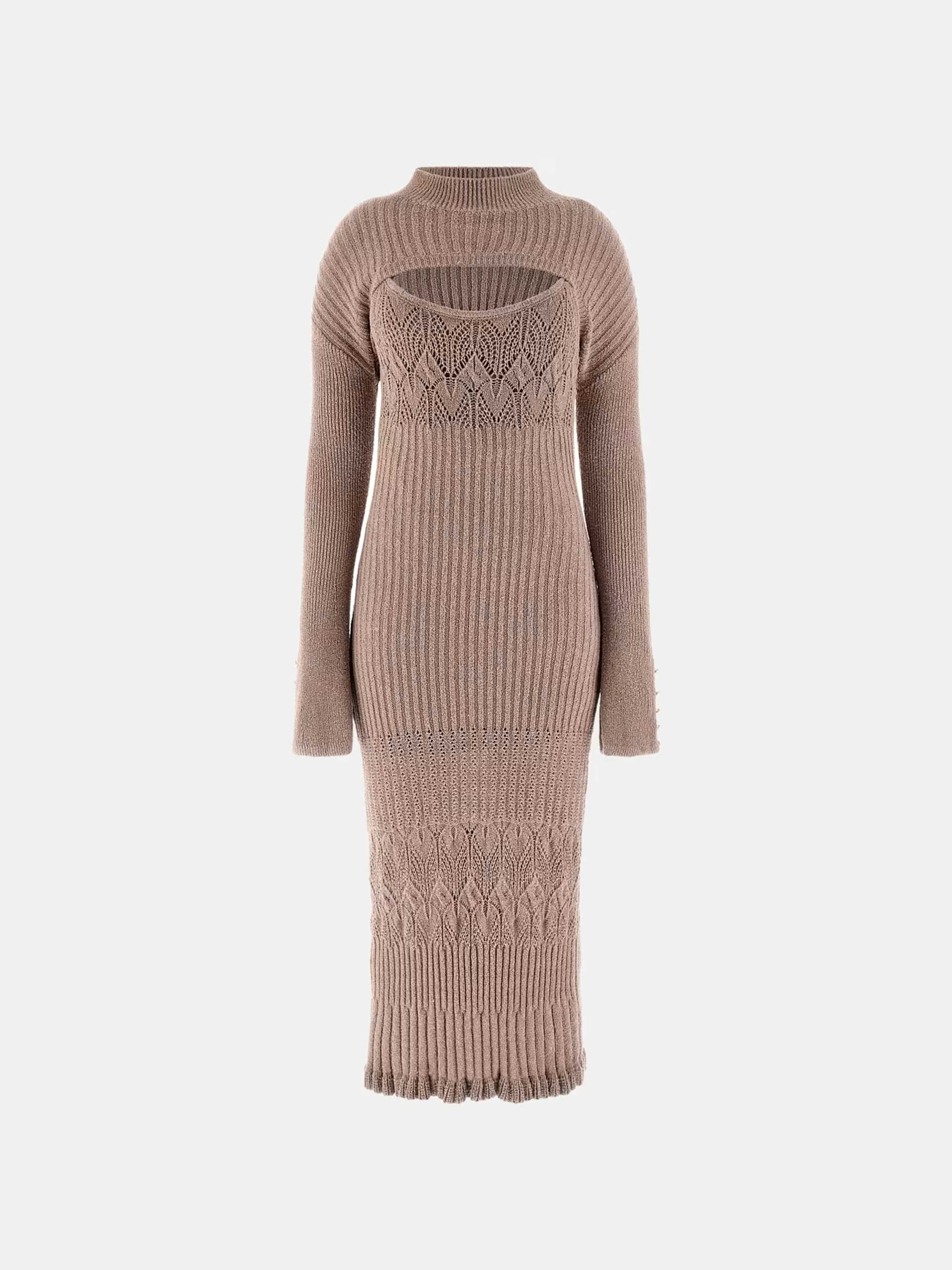Vestido de Malha Twin-set Taupe - Guess 3