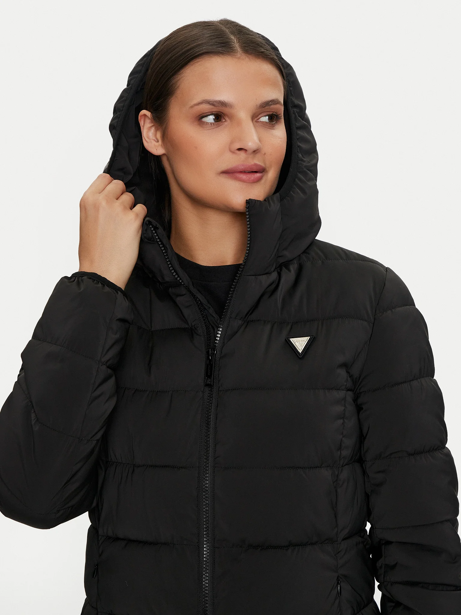 Casaco Médio Básico Aleta Preto - Guess 5