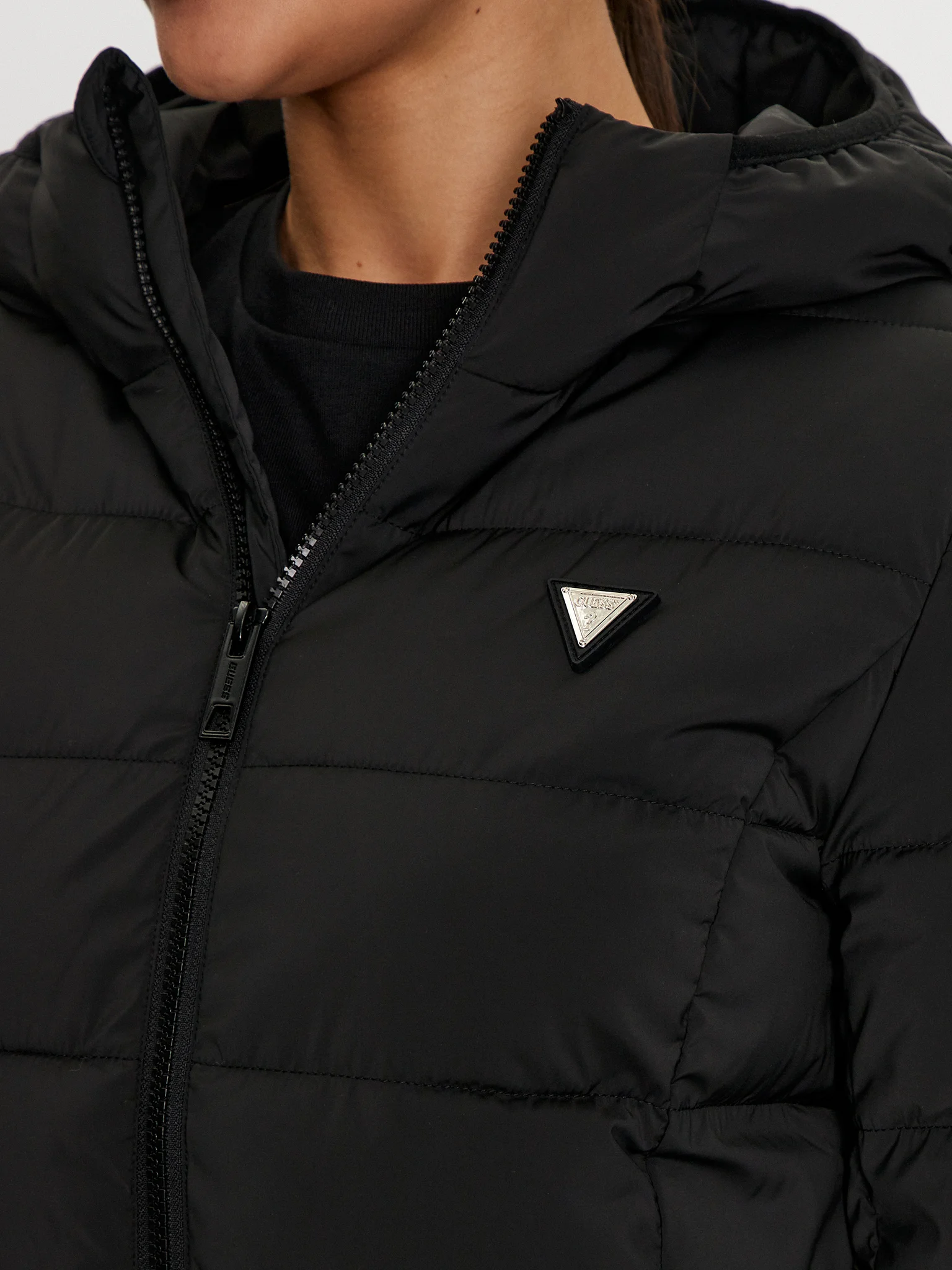 Casaco Médio Básico Aleta Preto - Guess 6