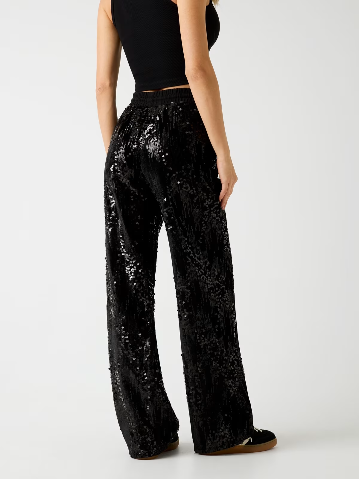 Calças com Latejoulas e Veludo Preto - Guess 2