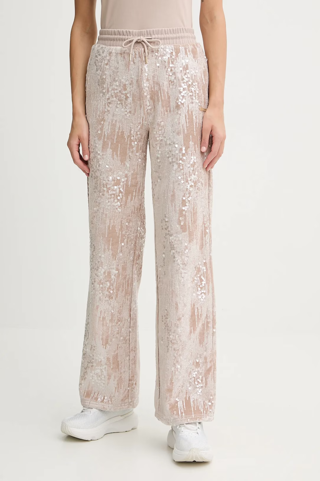 Calças com Latejoulas e Veludo Nude - Guess 1