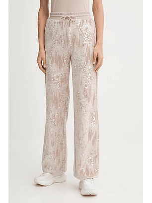 Calças com Latejoulas e Veludo Nude - Guess