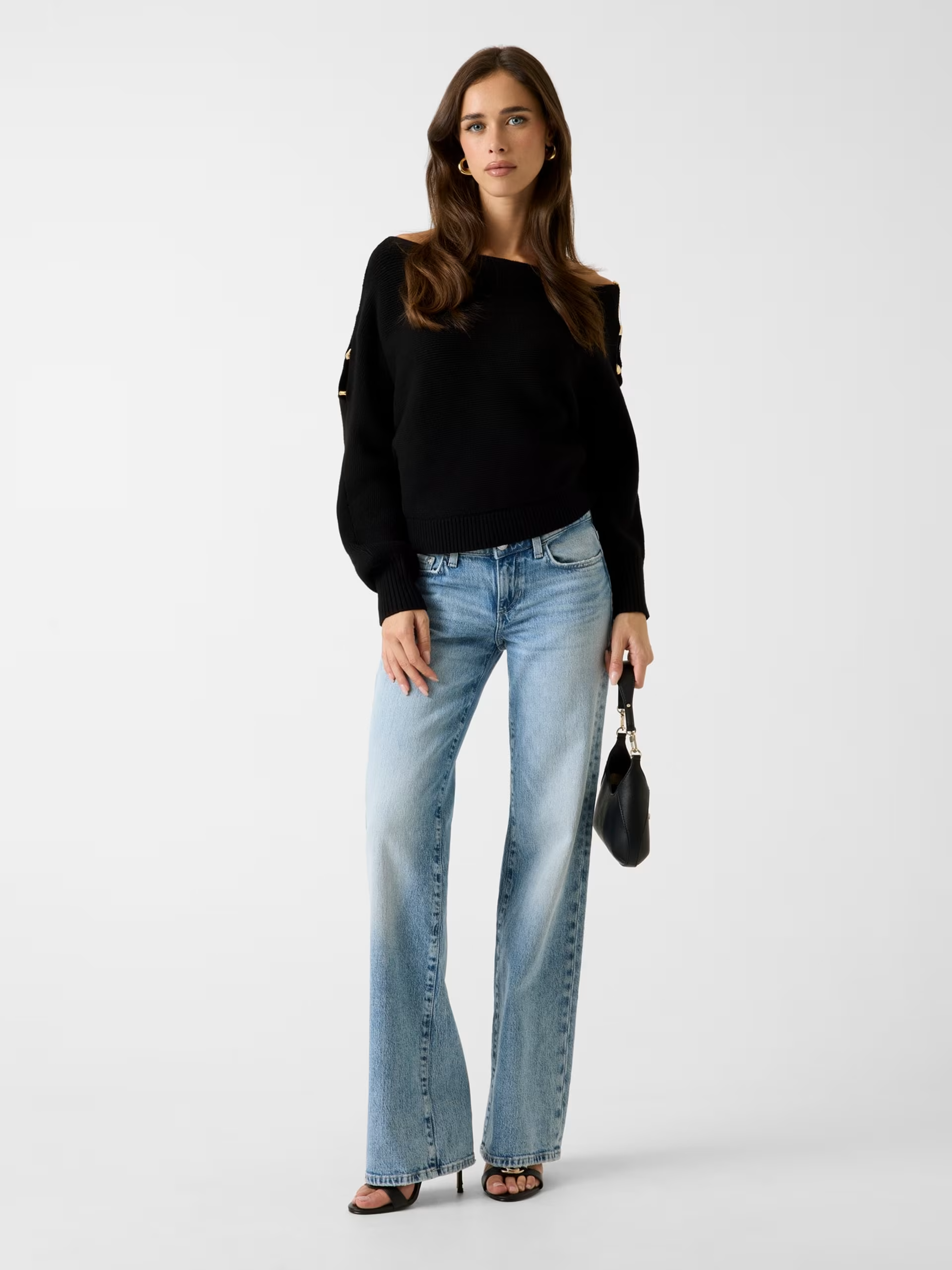 Camisola de Malha com Abreturas JAMIA Preto - Guess  3