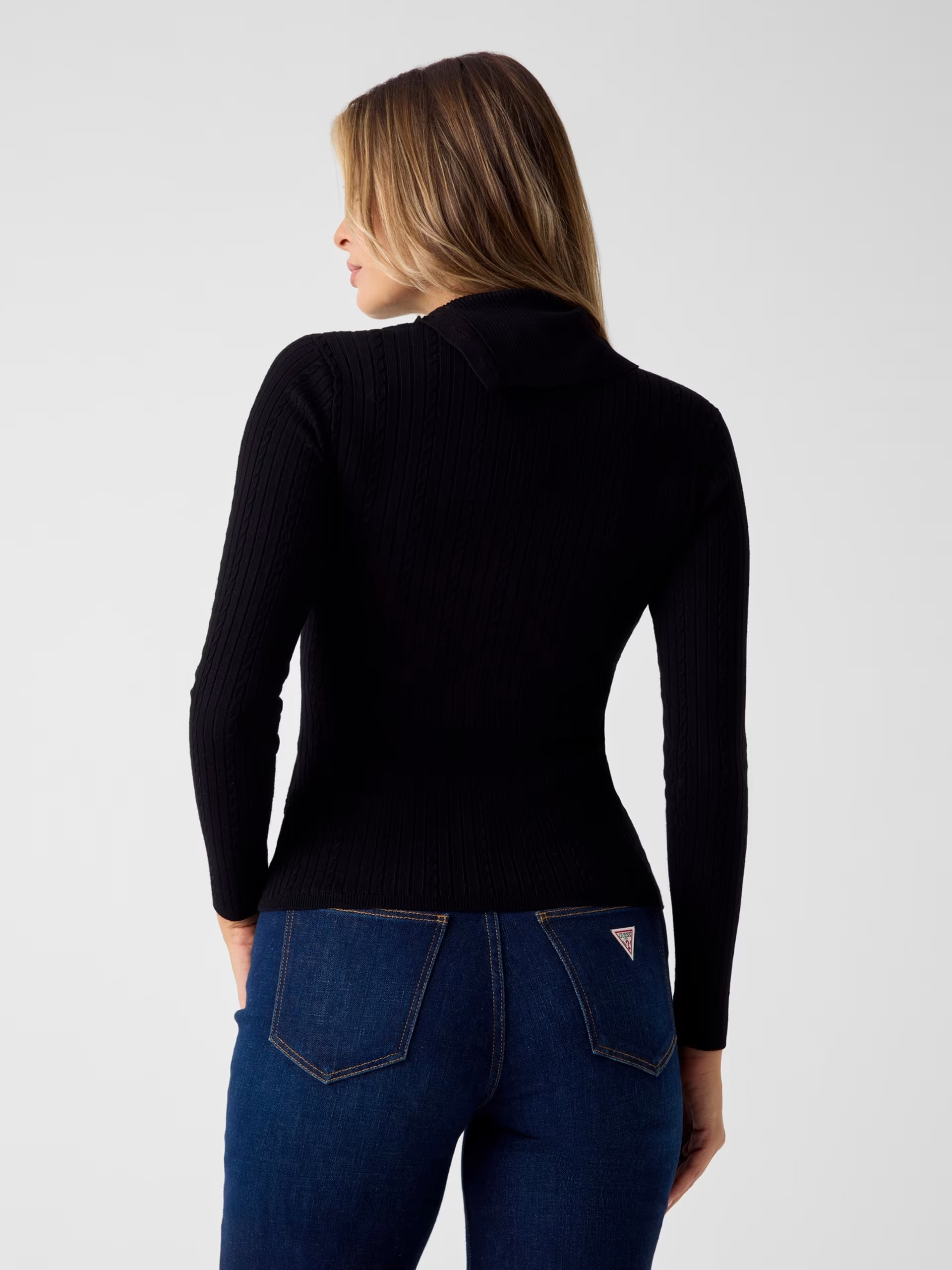 Camisola de Malha Gola Alta PRSICILLA Preto - Guess  2