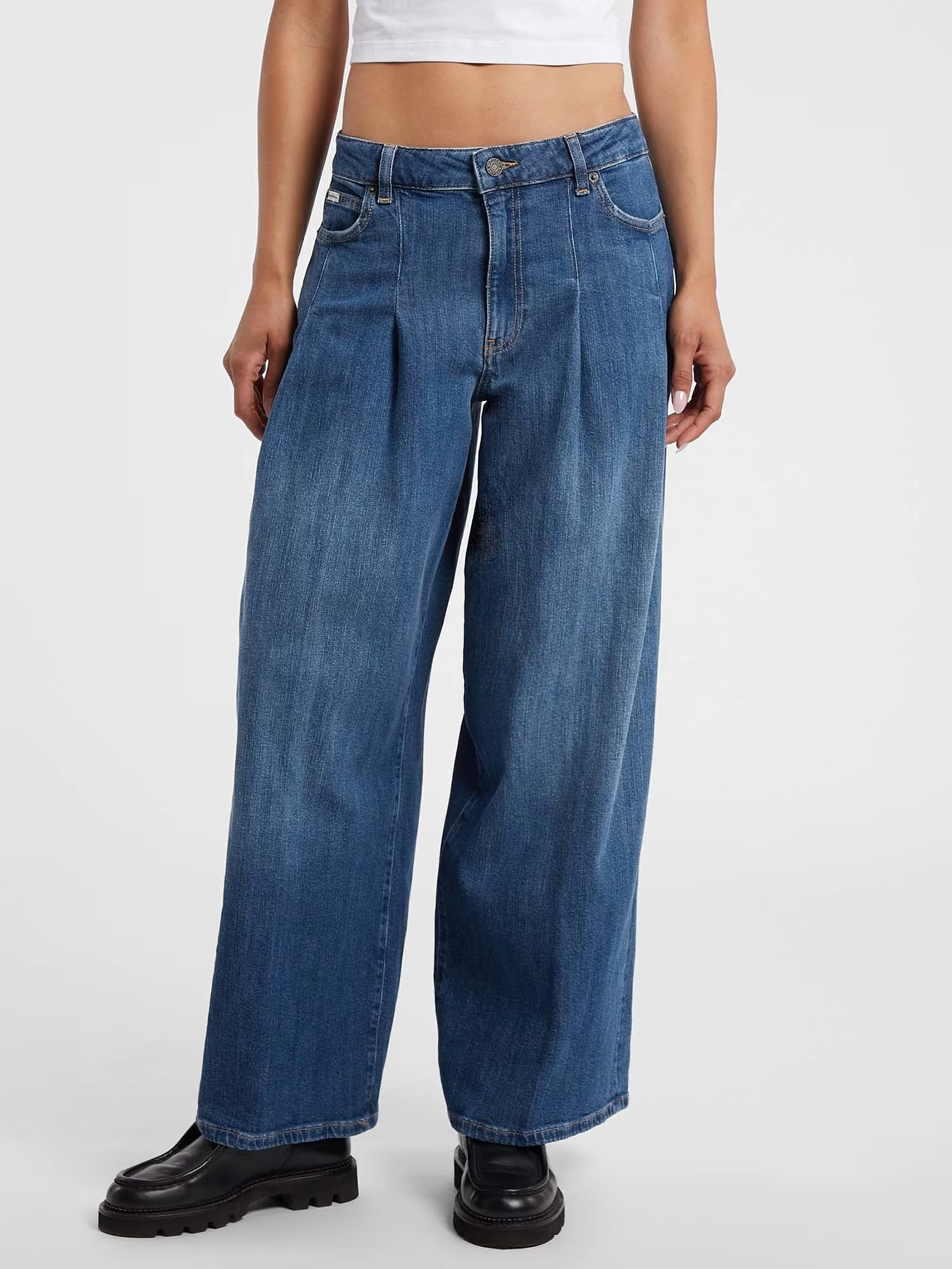 Calças de Ganga com Pregas G12 - Guess Jeans 1