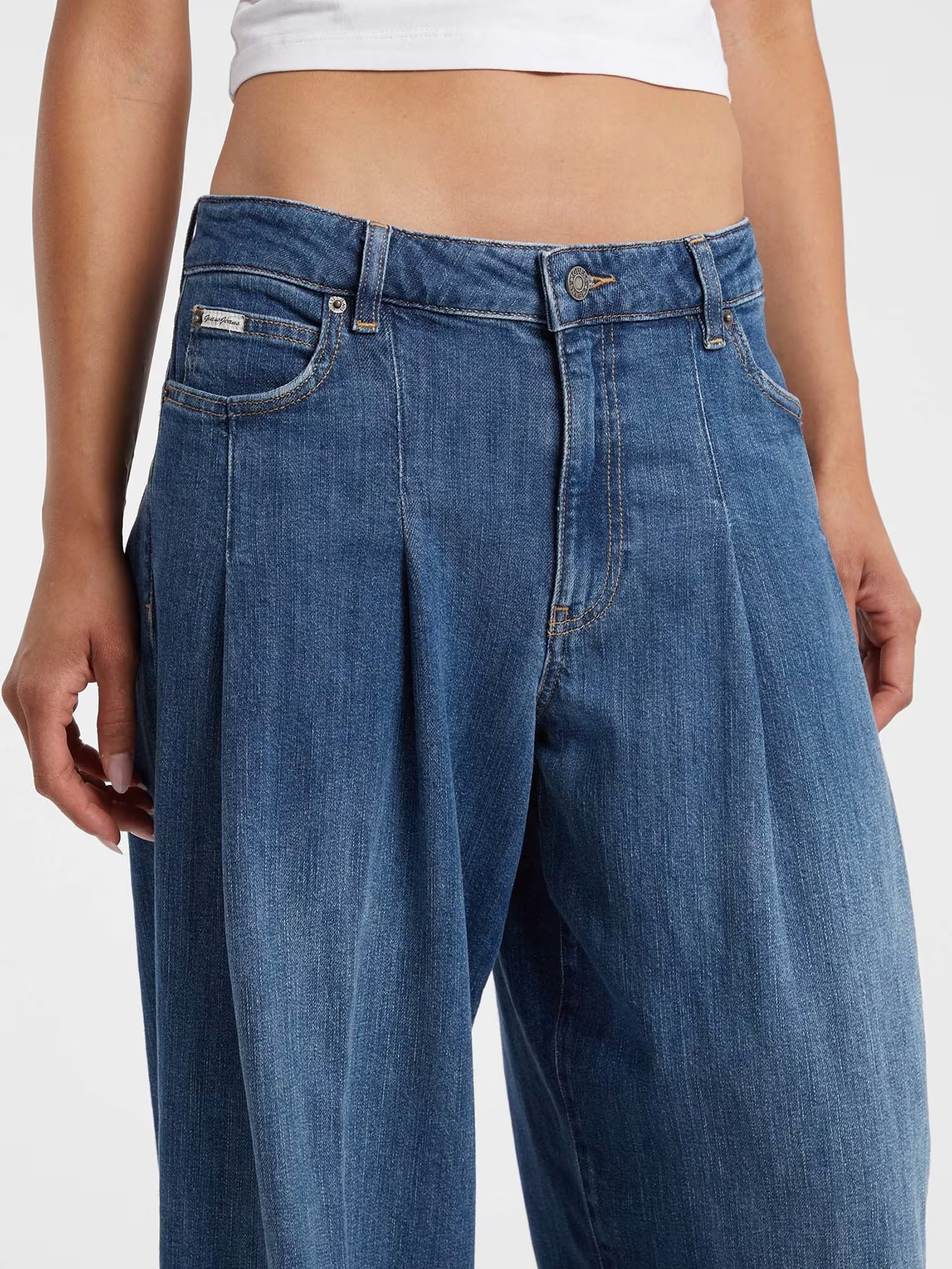 Calças de Ganga com Pregas G12 - Guess Jeans 3