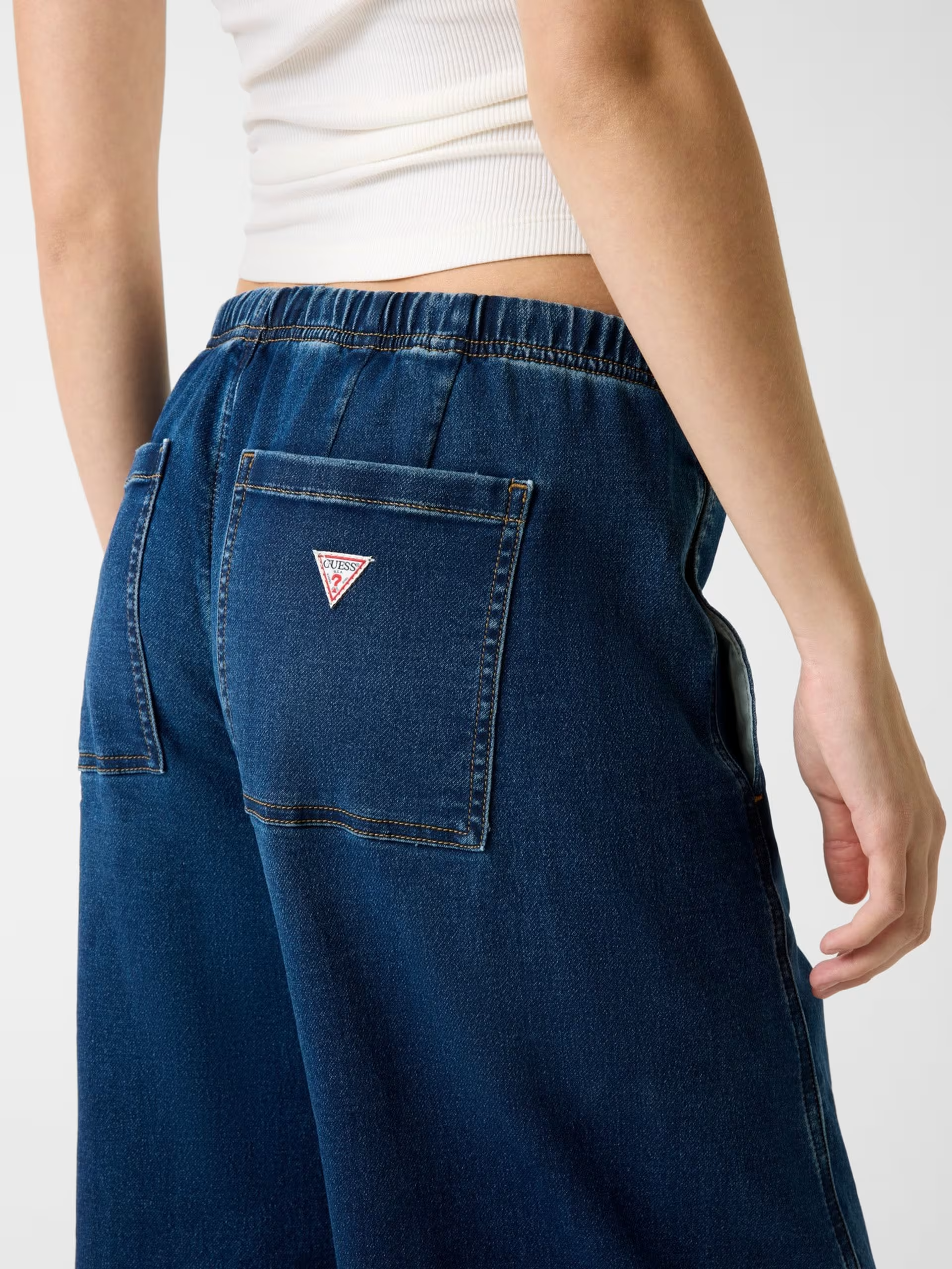 Calças Largas com Cós de Atilho Ganga - Guess Jeans 4