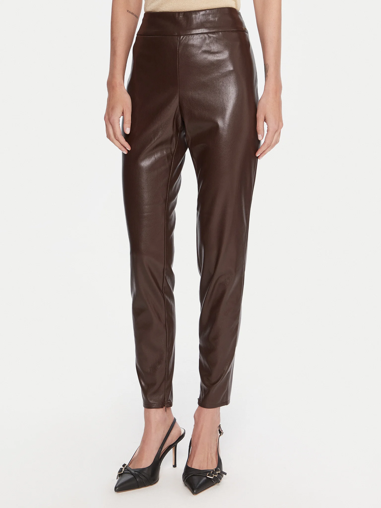 Legging Ecopele PRESCILLA Castanho - Guess  1