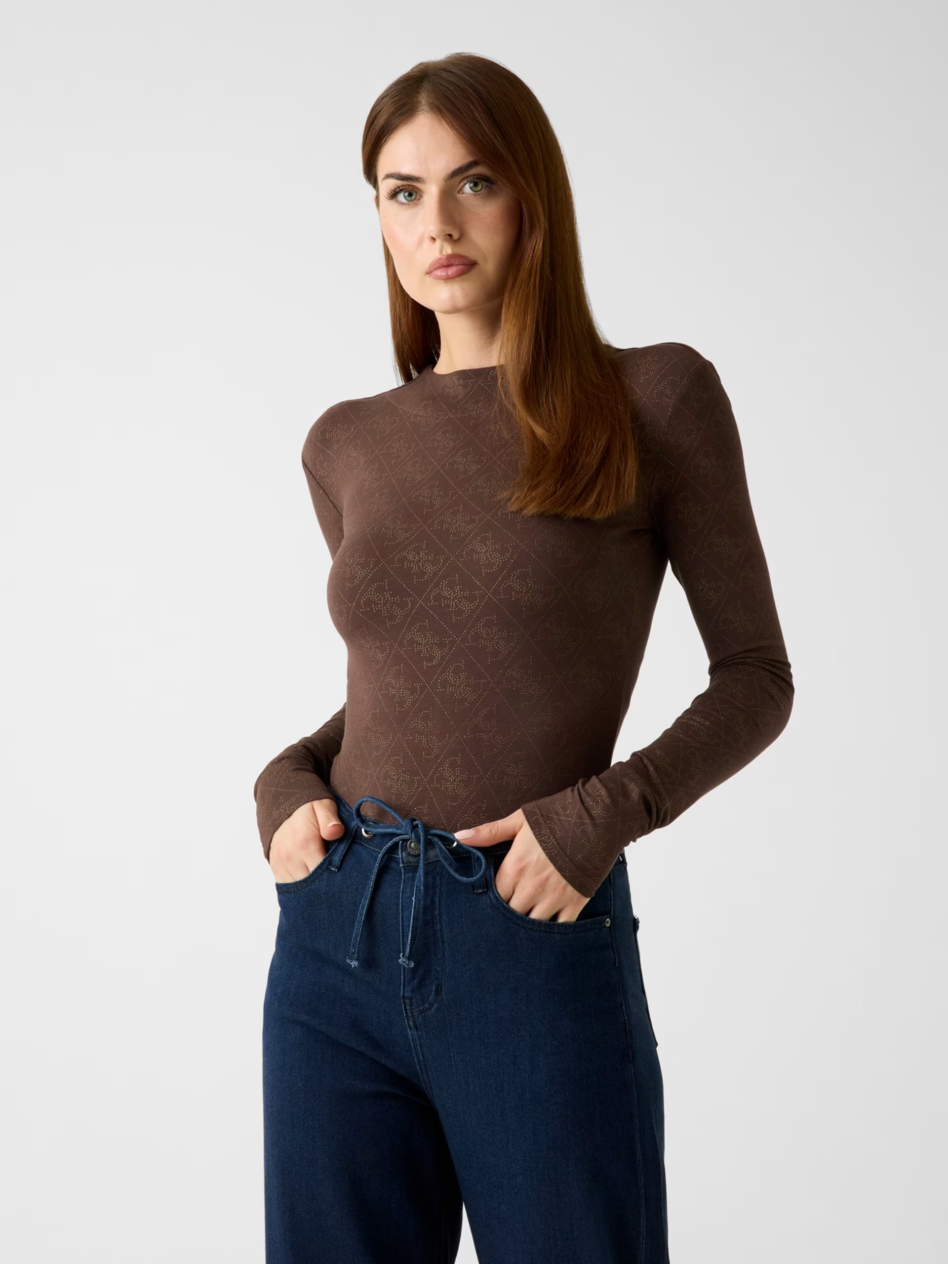 Body TEODORA Logo Castanho - Guess 1