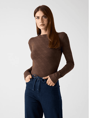 Body TEODORA Logo Castanho - Guess