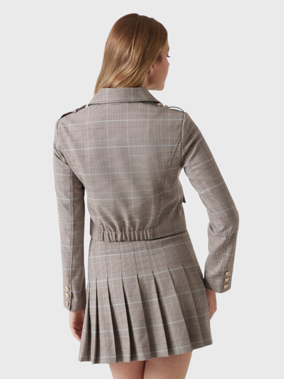 Casaco GERALDINA Príncipe de Gales Taupe - Guess  2