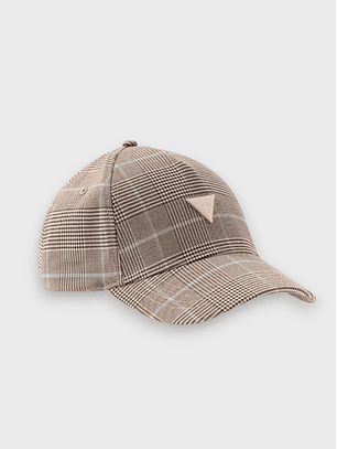 Boné GERALDINA Príncipe de Gales Taupe - Guess