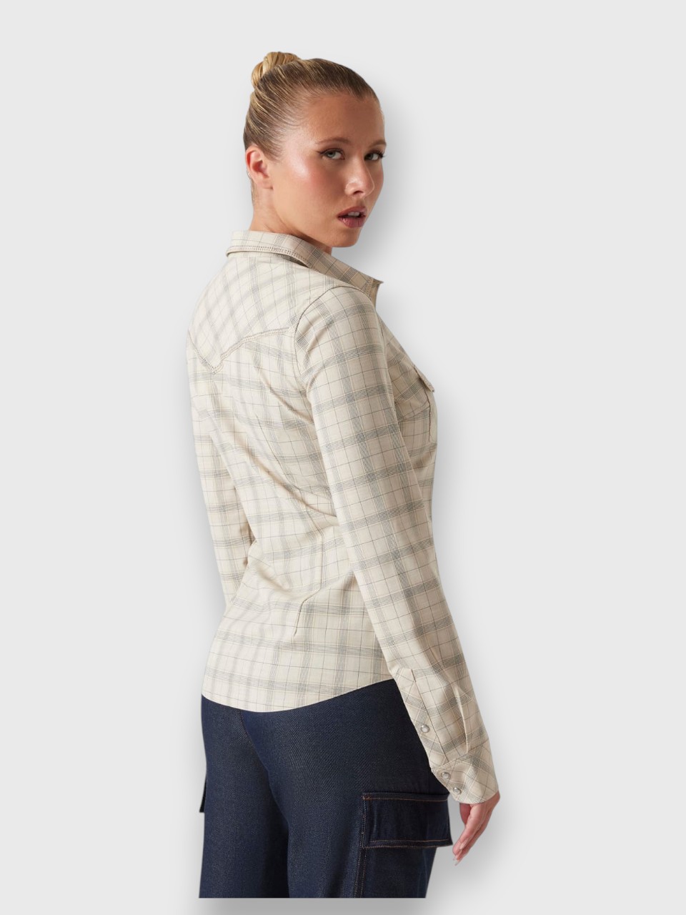 Camisa Xadrez BRIANA Bege - Guess 2