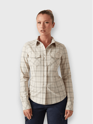 Camisa Xadrez BRIANA Bege - Guess