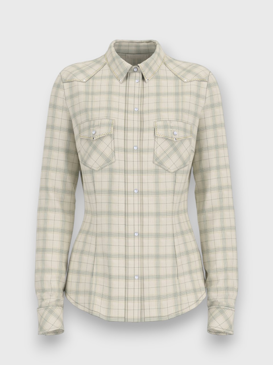 Camisa Xadrez BRIANA Bege - Guess 4