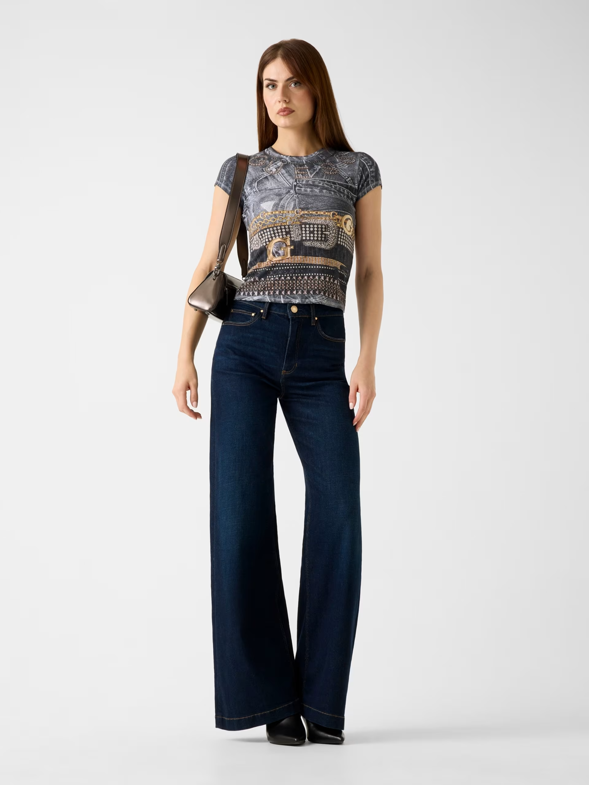 T-shirt Estampada Ganga e Cintos Preto - Guess 3