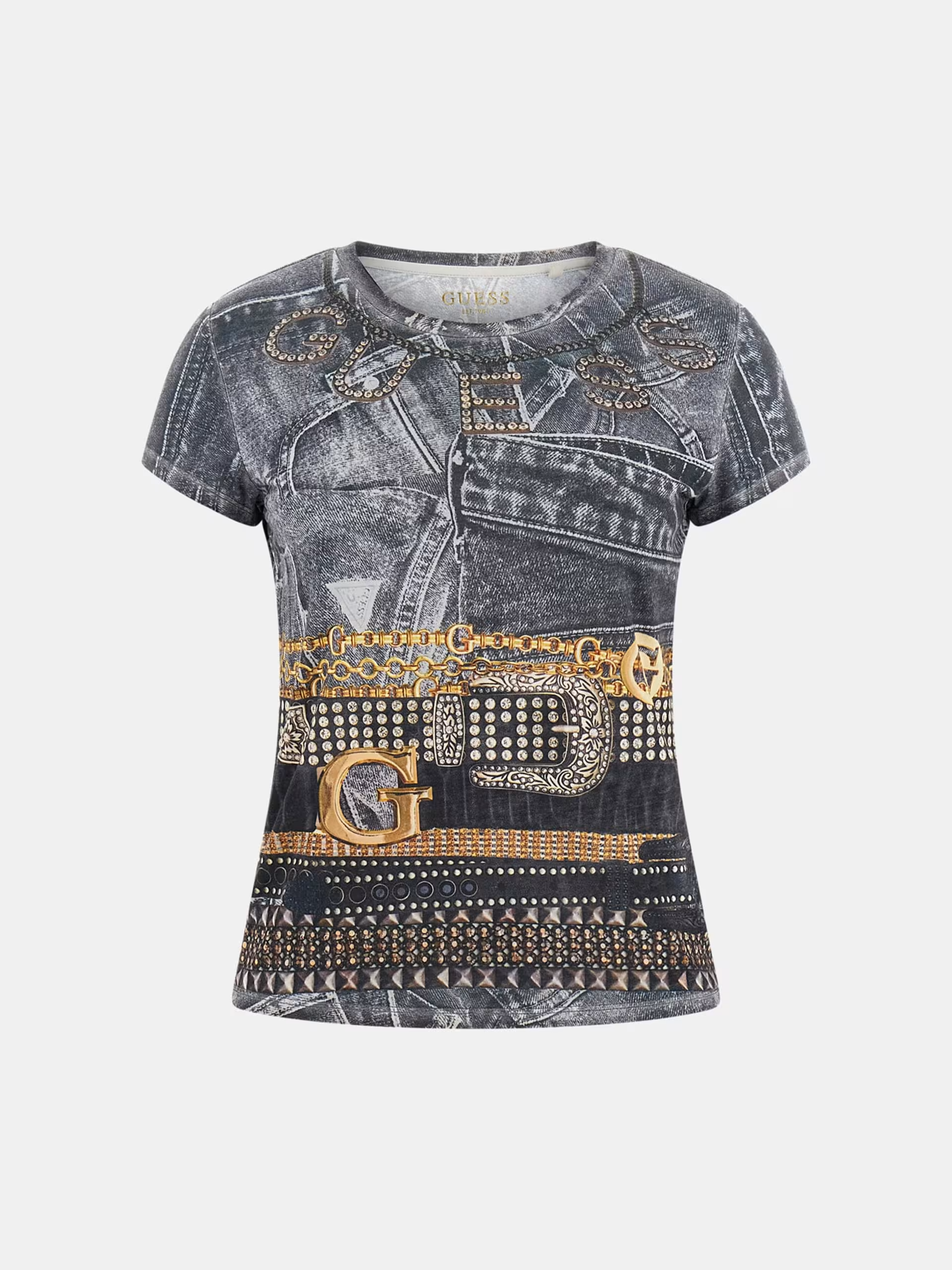T-shirt Estampada Ganga e Cintos Preto - Guess 5