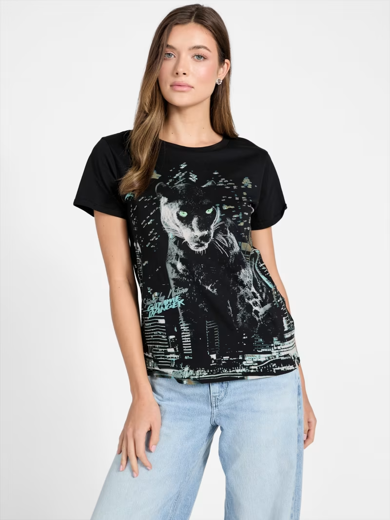 T-shirt Pantera Preto  - Guess 1