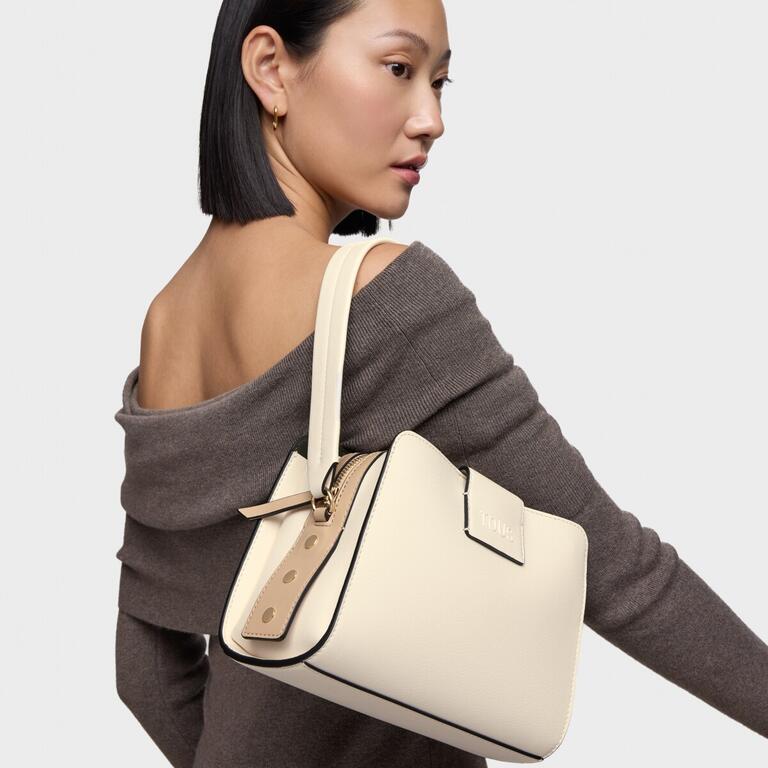 Mala de Ombro City Pequena Kaos Icon Pedra - Tous  6