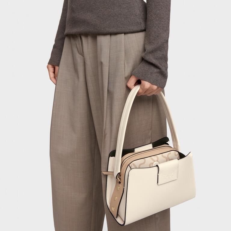 Mala de Ombro City Pequena Kaos Icon Pedra - Tous  7