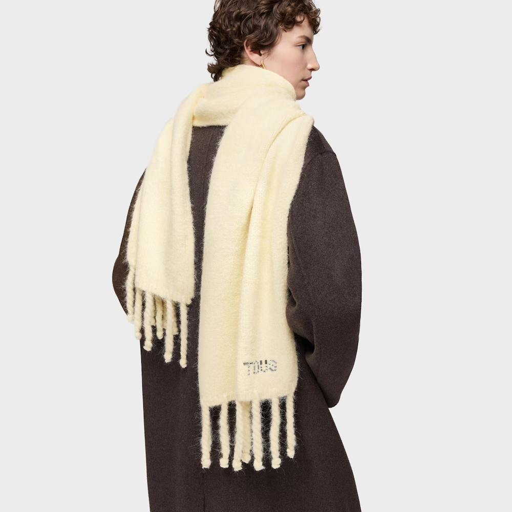 Cachecol Crystal com Strass Amarelo Pastel -  Tous 5