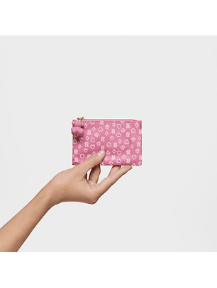 Carteira em Nylon Bear Anniversary Rosa - Tous