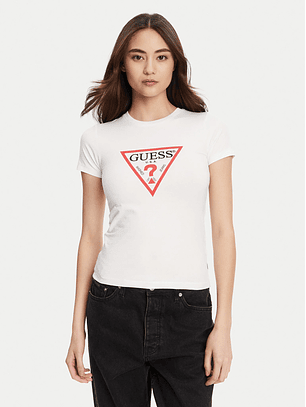 T-shirt Básica Triângulo Branco - Guess Jeans