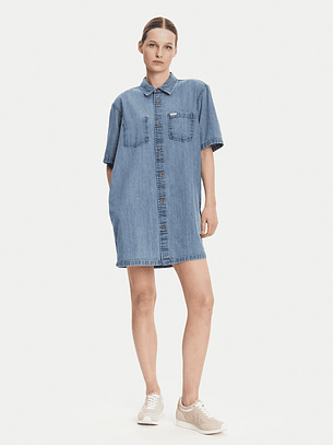 Vestido em Ganga Largo  - Guess Jeans