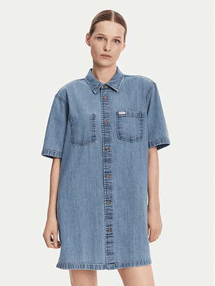 Vestido em Ganga Largo  - Guess Jeans