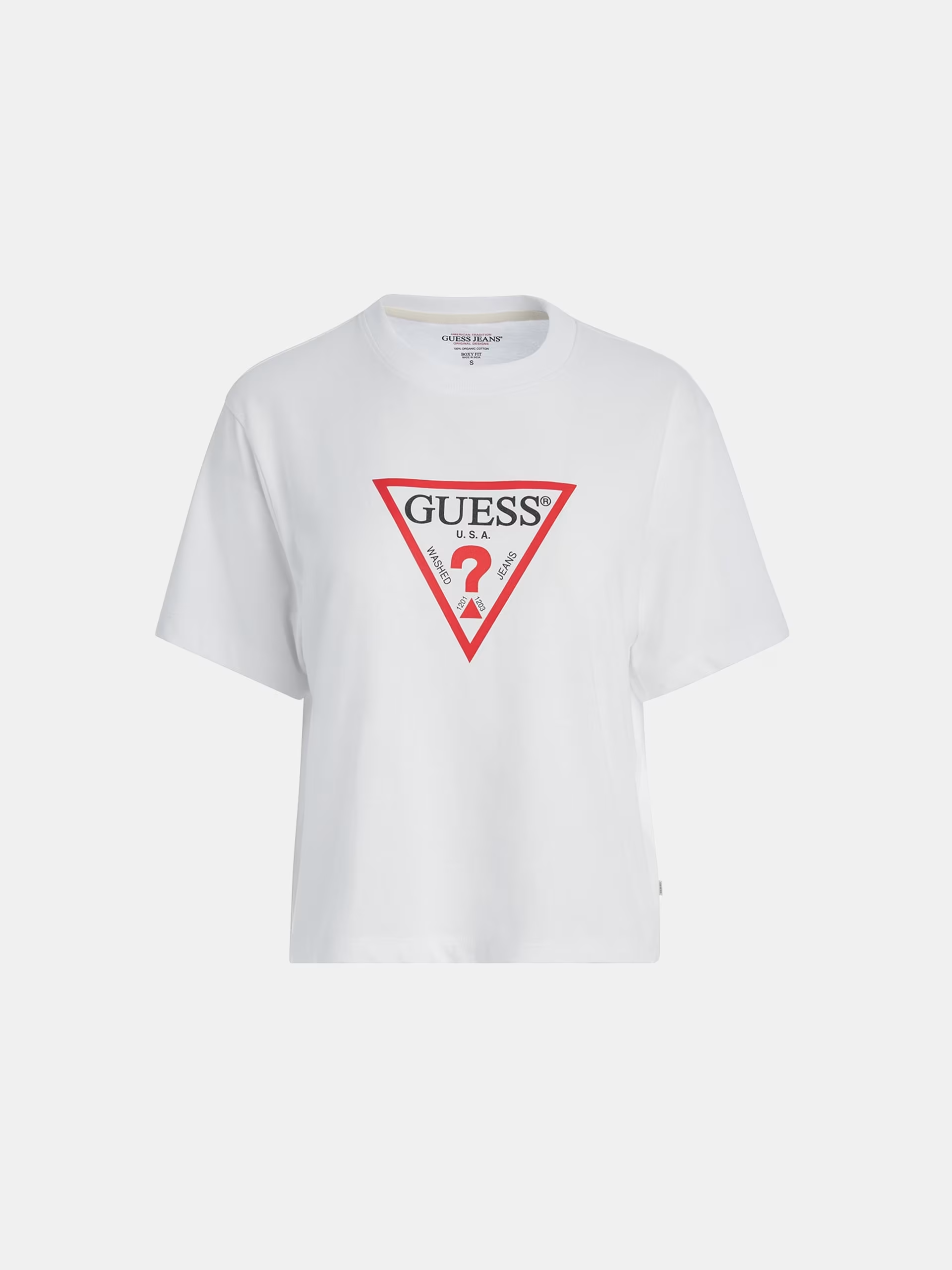 T-shirt Boxy Básica Branco - Guess Jeans 6