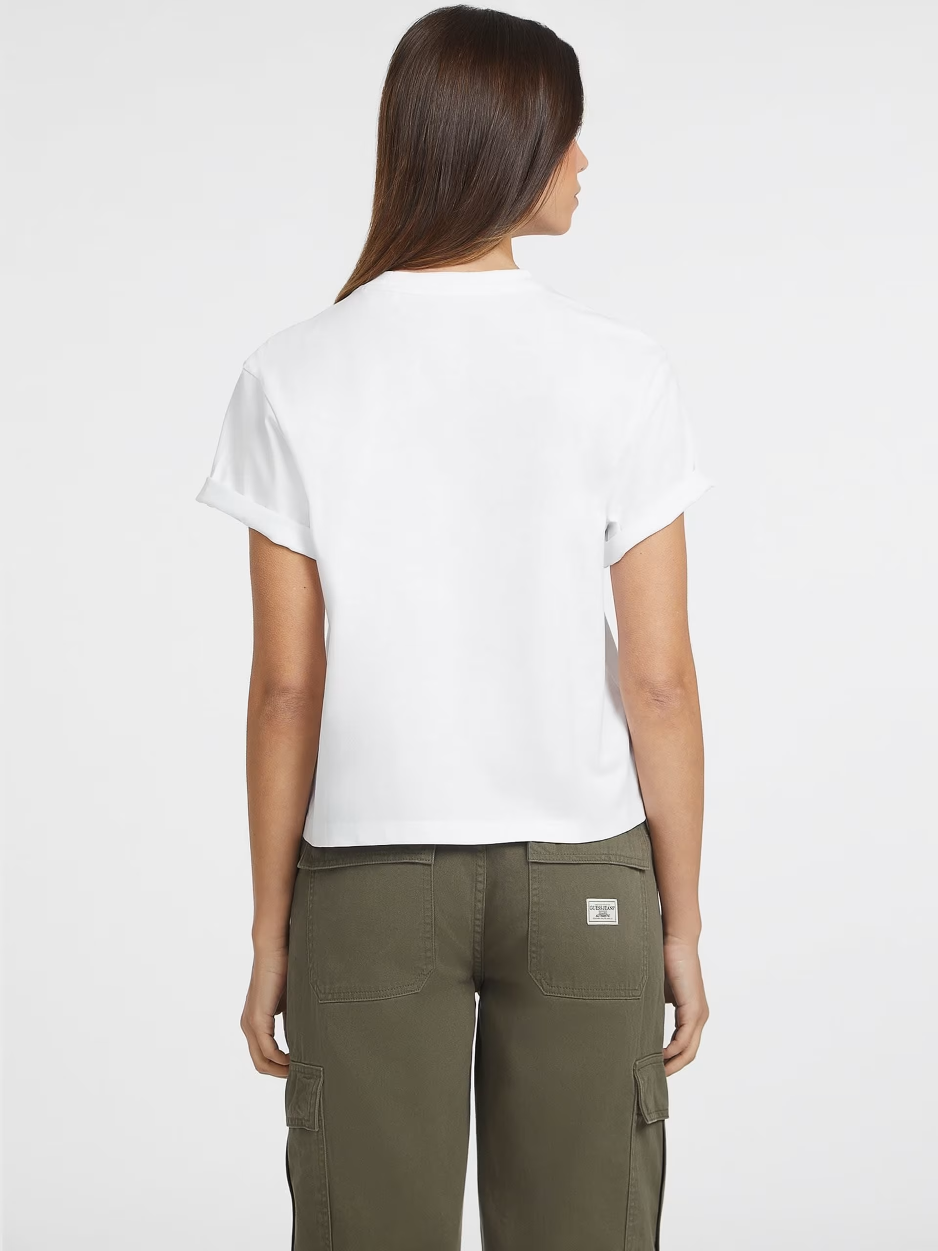 T-shirt Boxy Básica Branco - Guess Jeans 2