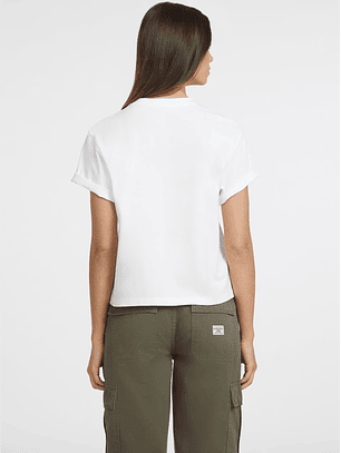 T-shirt Boxy Básica Branco - Guess Jeans